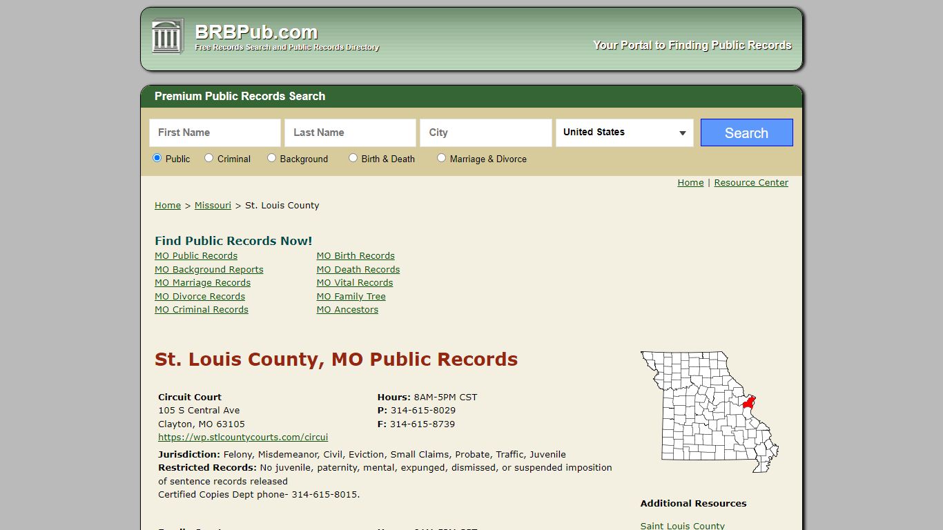 St. Louis County Public Records | Search Missouri Government Databases